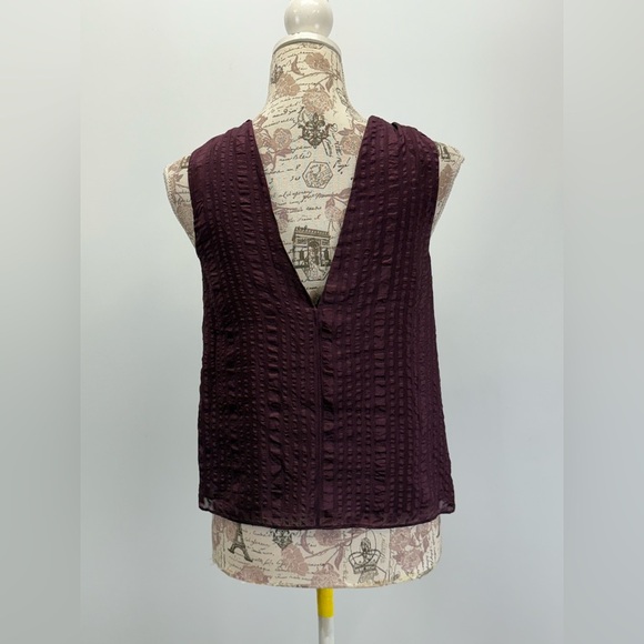 FRAME Deep eggplant sleeveless halter neck blouse size XS - Picture 8 of 15